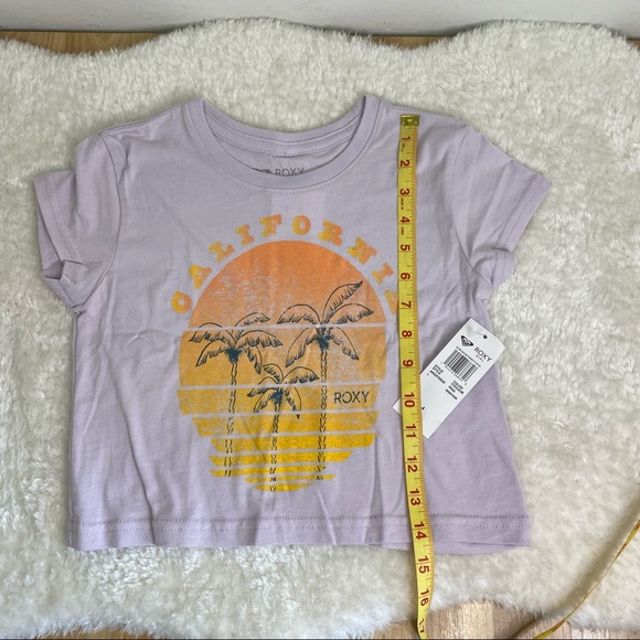 NEW Roxy Purple California Graphic Tee Girls Sz 4 - Picture 6 of 7